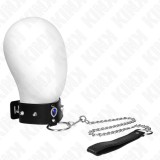 KINK - NECKLACE 65 CM WITH STRAP WITH BLUE DIAMONDS ADJUSTABLE 36-43 CM X 5 CM, KINK COLLAR &amp; GAG