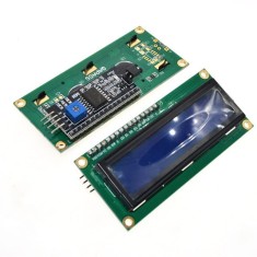 Ecran lcd 1602 16x2 interfata seriala IIC I2c caractere albe backlight albastru foto