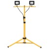 Proiector cu LED si trepied, 2x20 W, alb rece