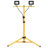 Proiector cu LED si trepied, 2x20 W, alb rece