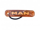 Lampa Gabarit LED MAN, 12-24V, Galbena, Logo MAN, Consum Redus Energie, Rezistenta Soc, 100mm