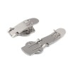 Set 2 clipsuri atasare ornamente Crisalida, 15 x 21 mm, Argintiu