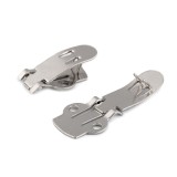 Set 2 clipsuri atasare ornamente Crisalida, 15 x 21 mm, Argintiu