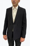 Sacou elegant barbati cu buzunare clasice si inchidere cu nasturi negru