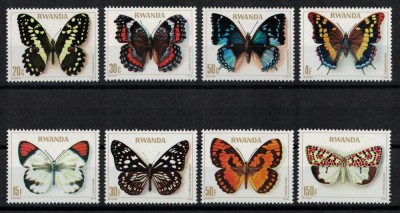 RWANDA 1978 - Fluturi /serie completa MNH (Michel 12&amp;euro;) foto