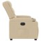 Fotoliu rabatabil electric, crem, material textil - 8