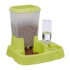 Alimentator automat pentru caini si pisici, capacitate 4L mancare, 500ml apa, verde, 34x34,5x27,5cm