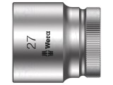 Cheie tubulară HEX 27mm 6-puncte, WERA Zyklop, manşon 40mm