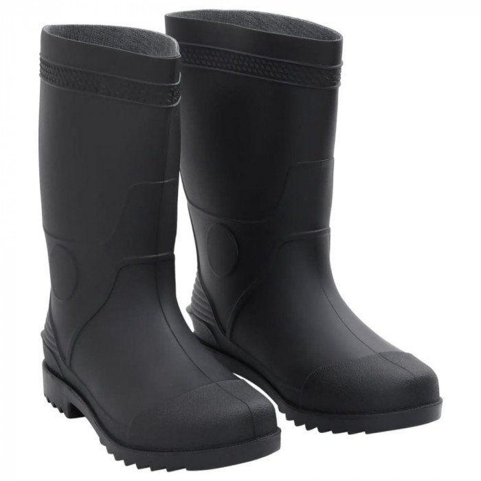 vidaXL Cizme de ploaie, negru, PVC, mărime 42 137609