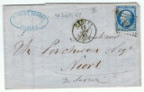 France 1861 Old Cover + Content PC 856 MAINE ET LOIRE to NOIRT D.988