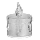 Lumanare decorativa LED cu model picaturi, Transparenta, Lumina calda, &Oslash;3,5x5cm, CMCLASS