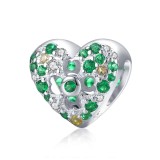 Charm Argint Talisman -INIMA Verde Safir si Infinit- CHA1093A