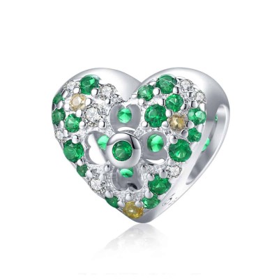 Charm Argint Talisman -INIMA Verde Safir si Infinit- CHA1093A foto