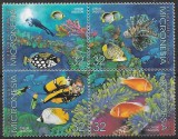 MICRONESIA 1995 FAUNA MARINA DIN CHUUK LAGOON PESTI CORALI, Nestampilat