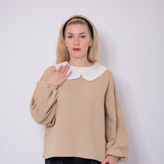 Bluza cu guler alb Pull&Bear