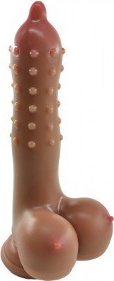 Dildo No.25 Fantasy Beasts, Silicon Lichid, Maro, 21 cm foto