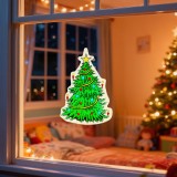 Cumpara ieftin Decoratiune de fereastra &ndash; forma brad &ndash; cu ventuza &ndash; 30 x 29 cm &ndash; verde Best CarHome