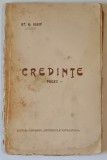 CREDINTE , POEZII , de ST. O. IOSIF . PREZINTA SUBLINIERI SI HALOURI DE APA
