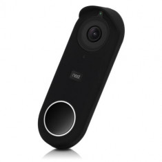 Husa de protectie pentru Nest Hello Video Doorbell, Kwmobile, Negru, Silicon, 48246.01