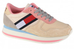 Pantofi pentru adida?i Tommy Hilfiger Jeans Wm Flatform Runner EN0EN01357-AA8 bej foto