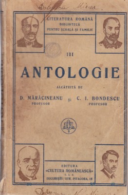 AS - CONSTANTIN BONDESCU - ANTOLOGIE PENTRU CLASA III-A (CU AUTOGRAF) foto