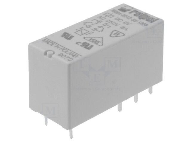 Releu electromagnetic DPDT 9VDC 8A