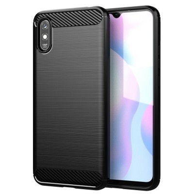 Husa telefon Xiaomi Redmi 9A / Redmi 9AT - Techsuit Carbon Silicone - Black foto