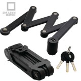 Antifurt pliabil modular cu cheie, 5 mm x 20 mm x 100 cm, 5 articulatii robuste, protectie anticoroziune
