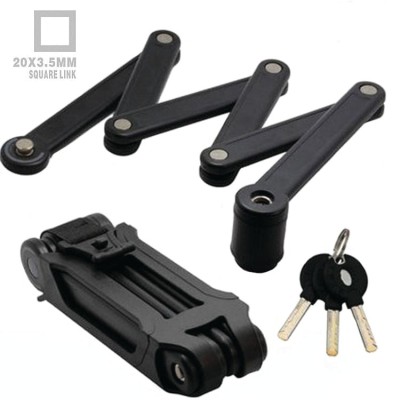 Antifurt pliabil modular cu cheie, 5 mm x 20 mm x 100 cm, 5 articulatii robuste, protectie anticoroziune foto