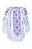 Bluza tip ie dama RDB2, alb/mov , marimea L