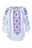 Bluza tip ie dama RDB2, alb/mov , marimea 2XL