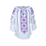 Bluza tip ie dama RDB2, alb/mov , marimea 3XL