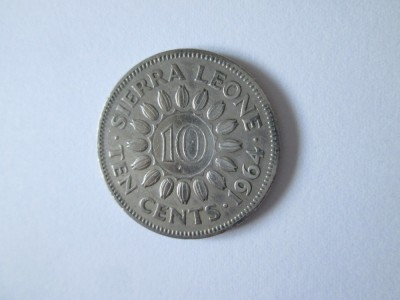 Sierra Leone 10 Cents 1964 Sir Milton Margai foto