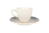 Bonna Luca Mosaic - Ce&Egrave;ti de espresso &Egrave;i farfurie - 80.0 cc - Por&Aring;&pound;elan - 6er set