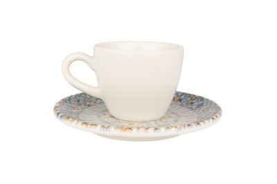 Bonna Luca Mosaic - Ce&amp;Egrave;ti de espresso &amp;Egrave;i farfurie - 80.0 cc - Por&amp;Aring;&amp;pound;elan - 6er set foto