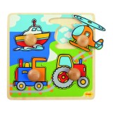 Primul meu puzzle - 4 mijloace de transport, Bigjigs