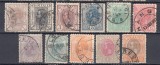 ROMANIA 1898 LP 51 REGELE CAROL I SPIC DE GRAU FILIGRAN PR SERIE STAMPILATA, Stampilat