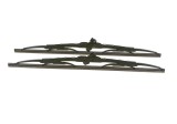 Stergator parbriz Bosch Twin 3 397 118 500, clasic, cauciuc+grafit, auto, sofer+pasager, carlig/universal, negru