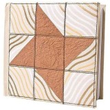 Jurnal Handmade Quilt Mocha Star, Coperti Imblanite Patrate