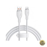 Cablu Date si Incarcare USB-A - USB-C Baseus Pudding 100W 2m Alb P10355703221-01