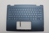 Carcasa superioara cu tastatura palmrest Laptop 2-in-1, Yoga 7 14IML9 Type 83DJ, 5CB1P00299, HQ207220B9000, iluminata, Tidal Teal, layout US