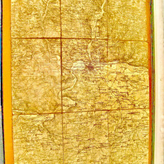 B570-Harta militara veche Deutches Reich Regensburg anii 1920 panza stare buna.
