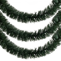 Beteală Crăciun, Verde, 3m x 8cm, Plastic