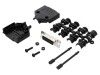 Mufă mamă D-Sub 15 pini drept pentru lipire pe cablu - kit complet, MH CONNECTORS