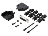 Mufă mamă D-Sub 15 pini drept pentru lipire pe cablu - kit complet, MH CONNECTORS