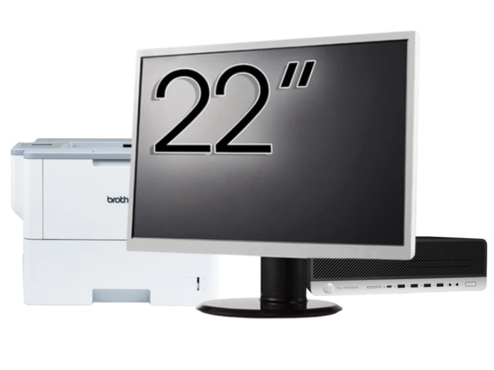 Pachet Calculator Second Hand HP ProDesk 800 G3 SFF, Intel Core i5-7500 3.40 - 3.80GHz, 16GB DDR4, 500GB SSD + 1TB HDD, DVD-ROM + Monitor 22&amp;quot; &amp; I