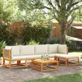 VidaXL Set canapele de grădină cu 6 piese, lemn de salc&acirc;m și fr&acirc;nghie 3278850