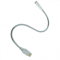 Lampa USB cu LED pentru tastatura, cu lupa pentru ditribuire uniforma a luminii Laptop sau PC, Bibilel, Silver, TCL-BBL5974