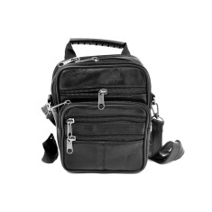 Borseta de mana si umar, din piele naturala neagra 18 x14 cm Magrot 13973 foto