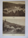 Zlatna(Alba):Piața și bisericile,carte postala circulata 1941, Printata